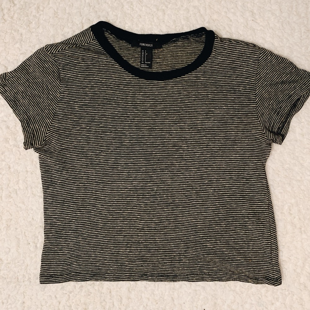 FOREVER 21 Striped Short Sleeve